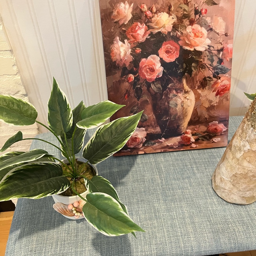 Artificial Variegated Green Table Plant - Home Accents